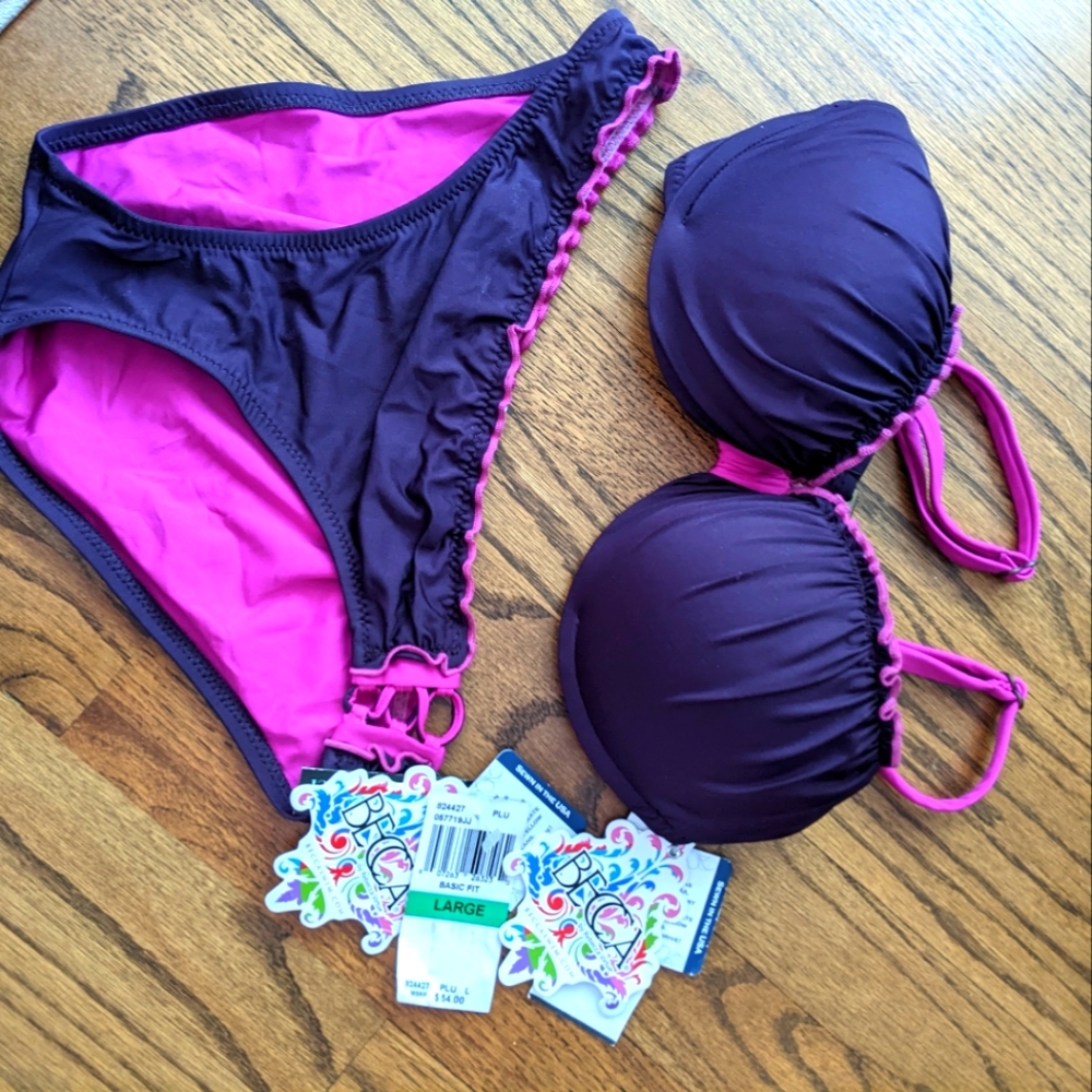 two piece bikini - underwire, padded cup